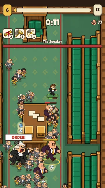 The Speaker shouts ORDER! as the Maverick fights a crowd of backbenchers in the Commons.